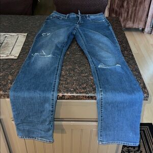 Men's Blue Distressed Jeans